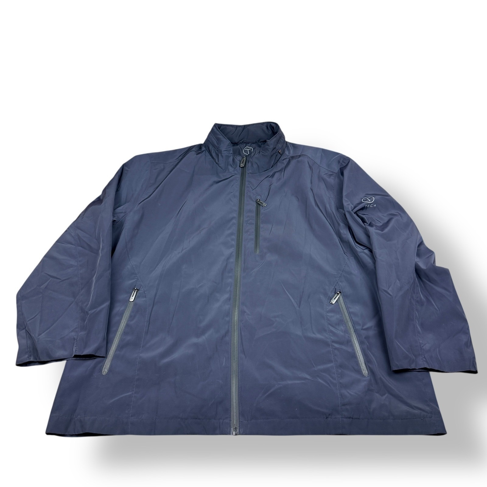 Tumi Tech Men's Navy Blue Lightweight Zip Up Jacket Size Xxl